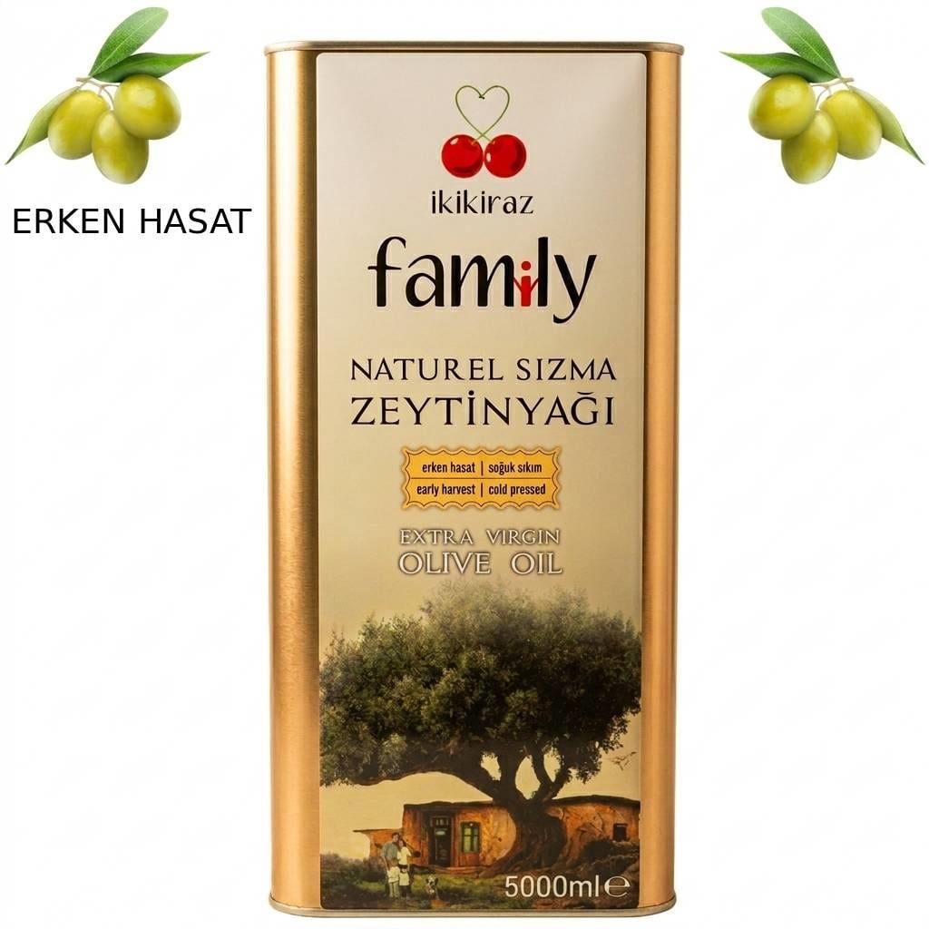 İkikiraz Famiy Erken Hasat Naturel Sızma Zeytinyağı 5 lt 