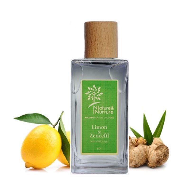 Limon & Zencefil Kolonyası 80° 190 ml cam şişe