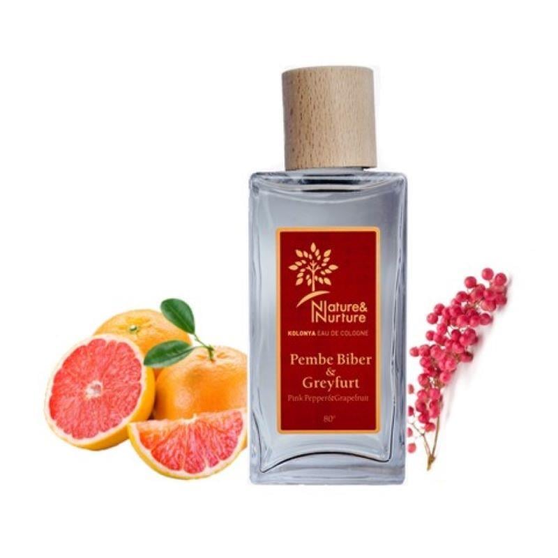 Pembe Biber & Greyfurt Kolonyası 80° 190 ml cam şişe