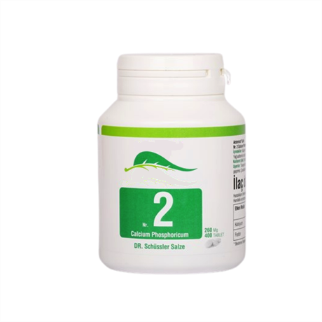 Schüssler Dr. Tuzları Nr:2 Calcium Phosphoricum 400 Tablet Gıda Takviyesi 