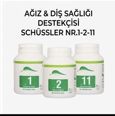 Schüssler Tuzları Nr.1-2-11 Ağız Diş Sağlığı Destekçi Kürü 400 Tablet x 3 Kutu