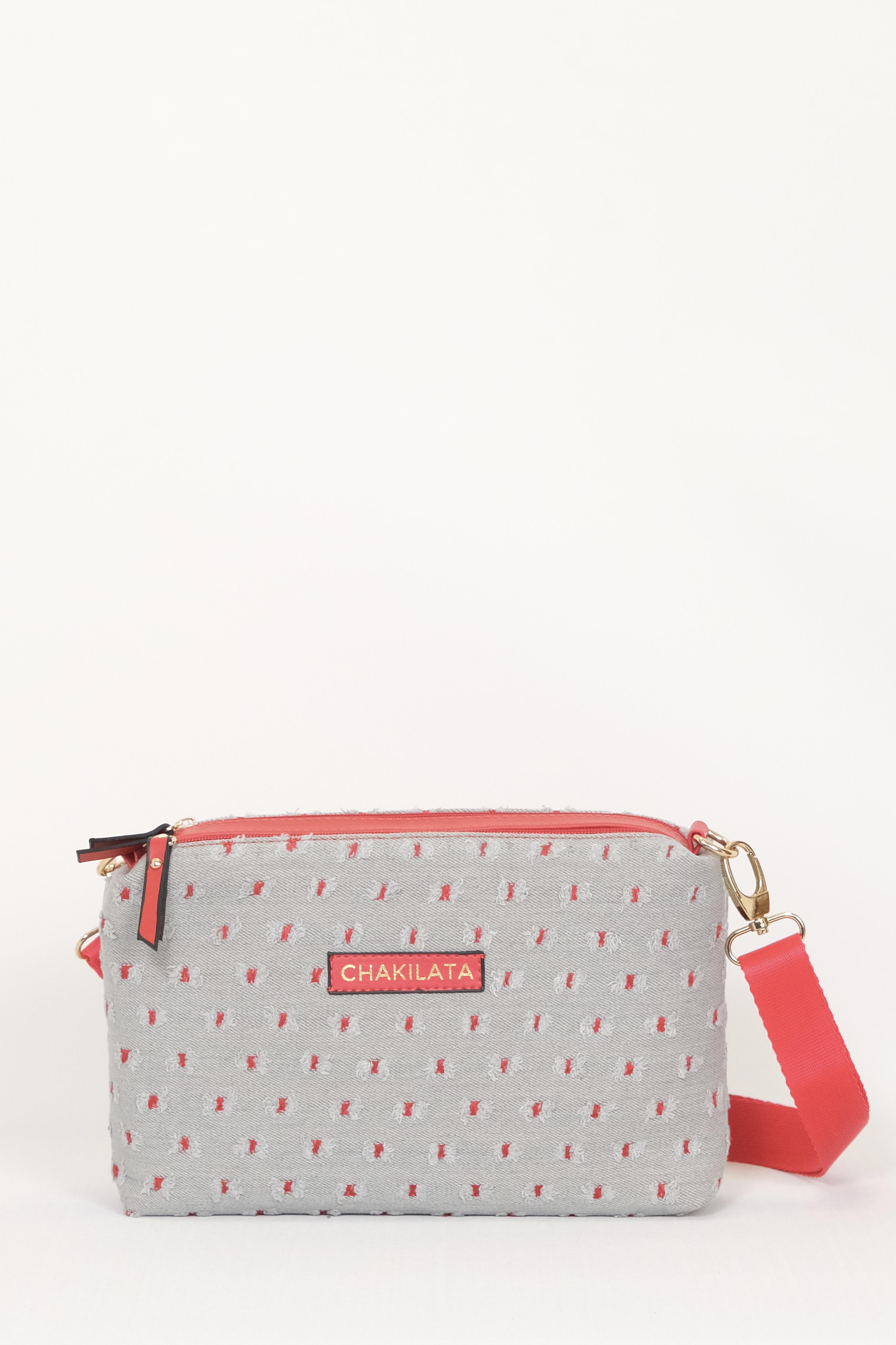 LALY JEAN BAG GRI KIRMIZI