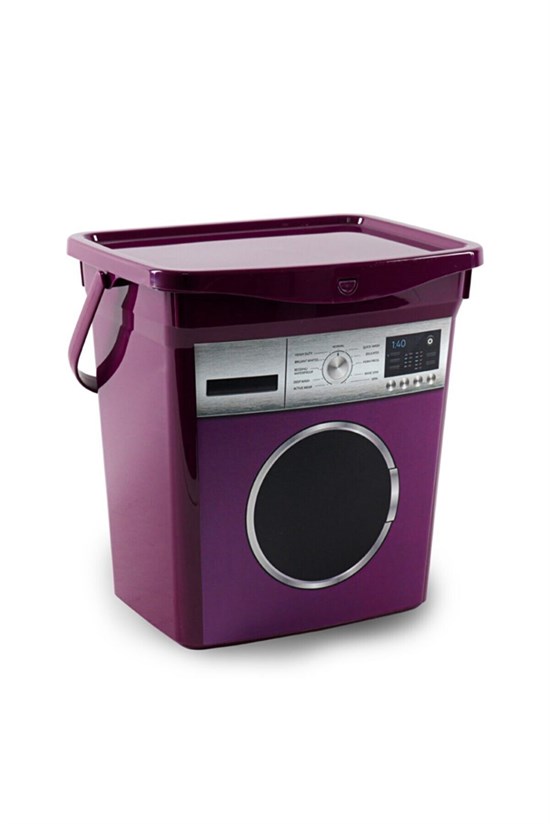 Çamaşır Makinesi Görünümlü Deterjanlık Seti, Ölçek Hediyeli 6 Lt Deterjanlık