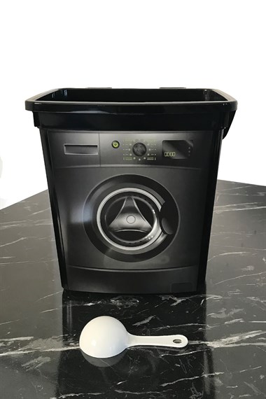 Çamaşır Makinesi Görünümlü Deterjanlık Seti, Ölçek Hediyeli 6 Lt Deterjanlık
