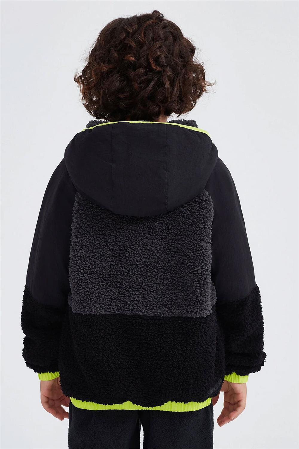 Skechers Outdoor Fleece Full Zip Sherpa Çocuk Ceket Sk232203-001