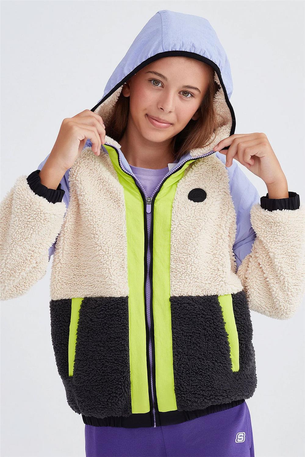 Skechers Outdoor Fleece Full Zip Sherpa Çocuk Ceket Sk232176-505