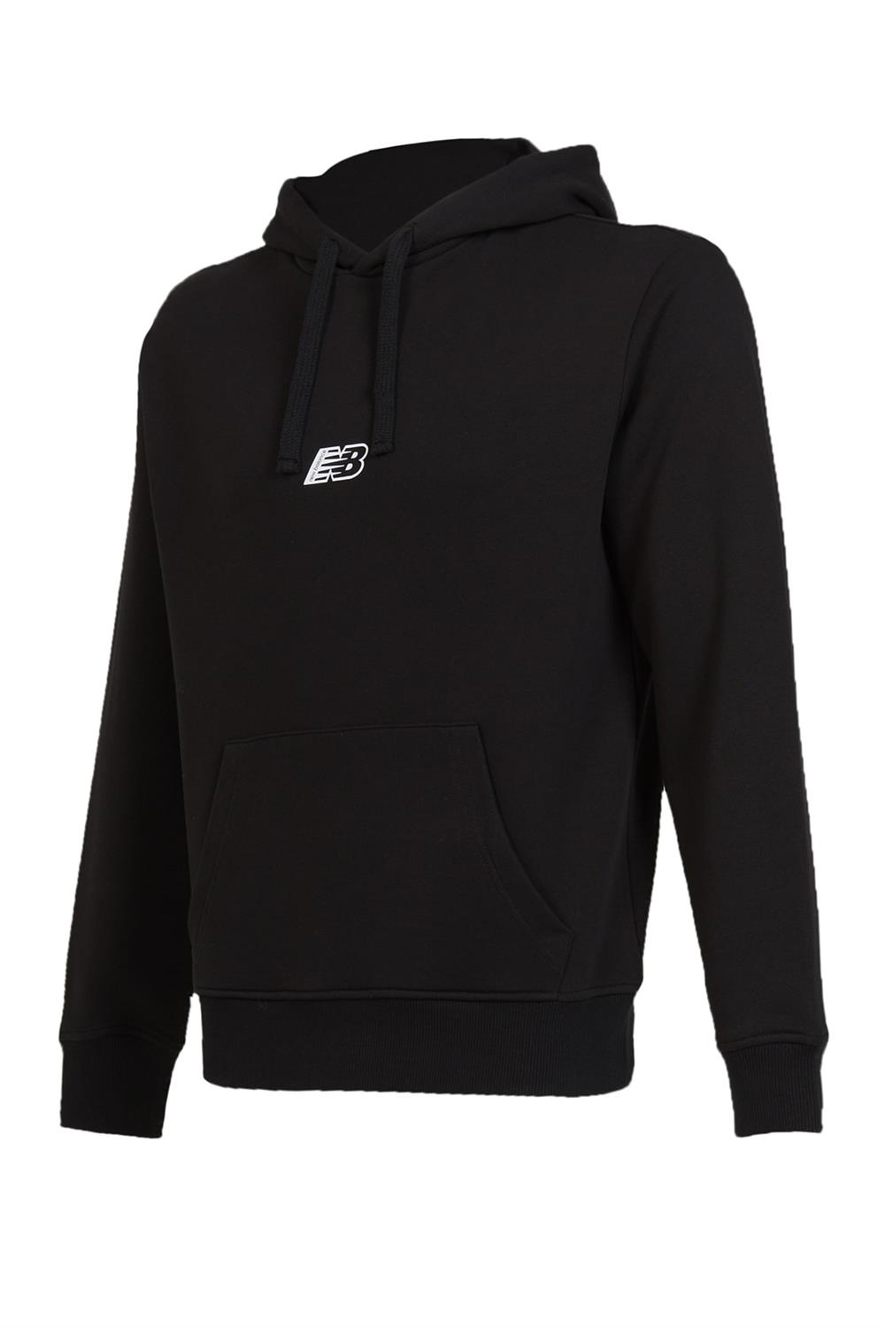 New Balance Erkek Kapüşonlu Sweatshirt Mnh1342-Bk