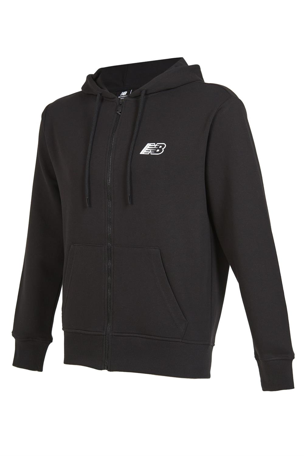 New Balance Erkek Kapüşonlu Sweatshirt Mnh1318-Bk