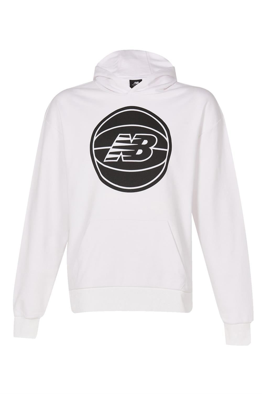 New Balance NB Mens Lifestyle Hoodie Kapşonlu Sweatshirt MNH1243-WT