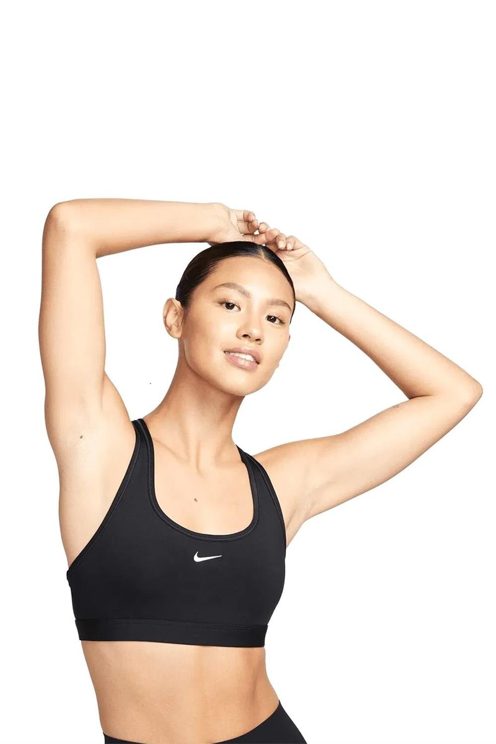 Nike Swoosh Light Support - Dolgusuz Kadın Antrenman Sporcu Sütyeni DX6817-010