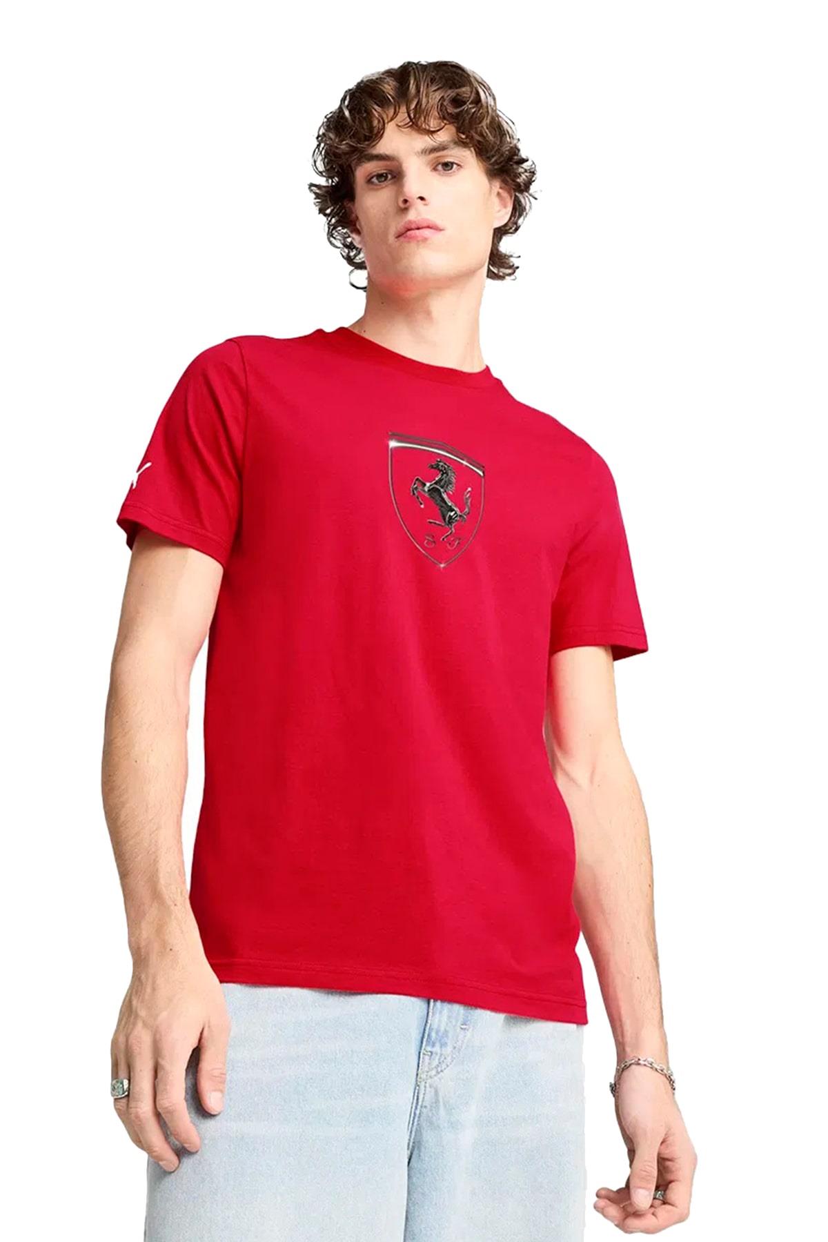 Puma Ferrari Race Tl Big Shield T Erkek Kısa Kollu Tişört 63018902