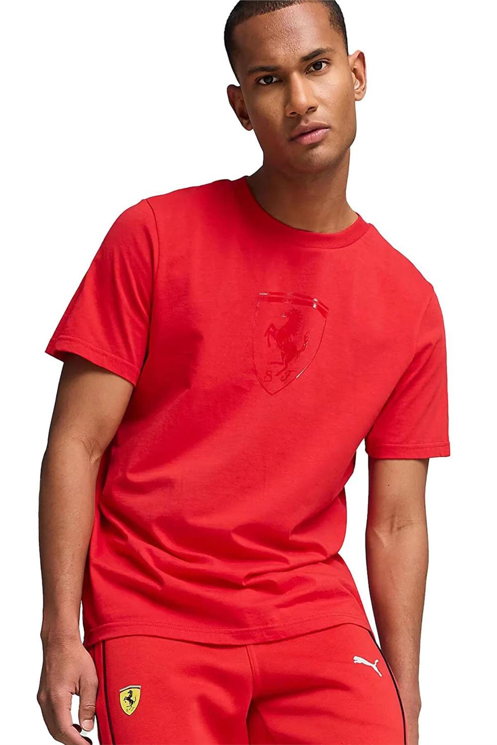Puma Ferrari Race Tonal Shield T Erkek Tişört 62705702