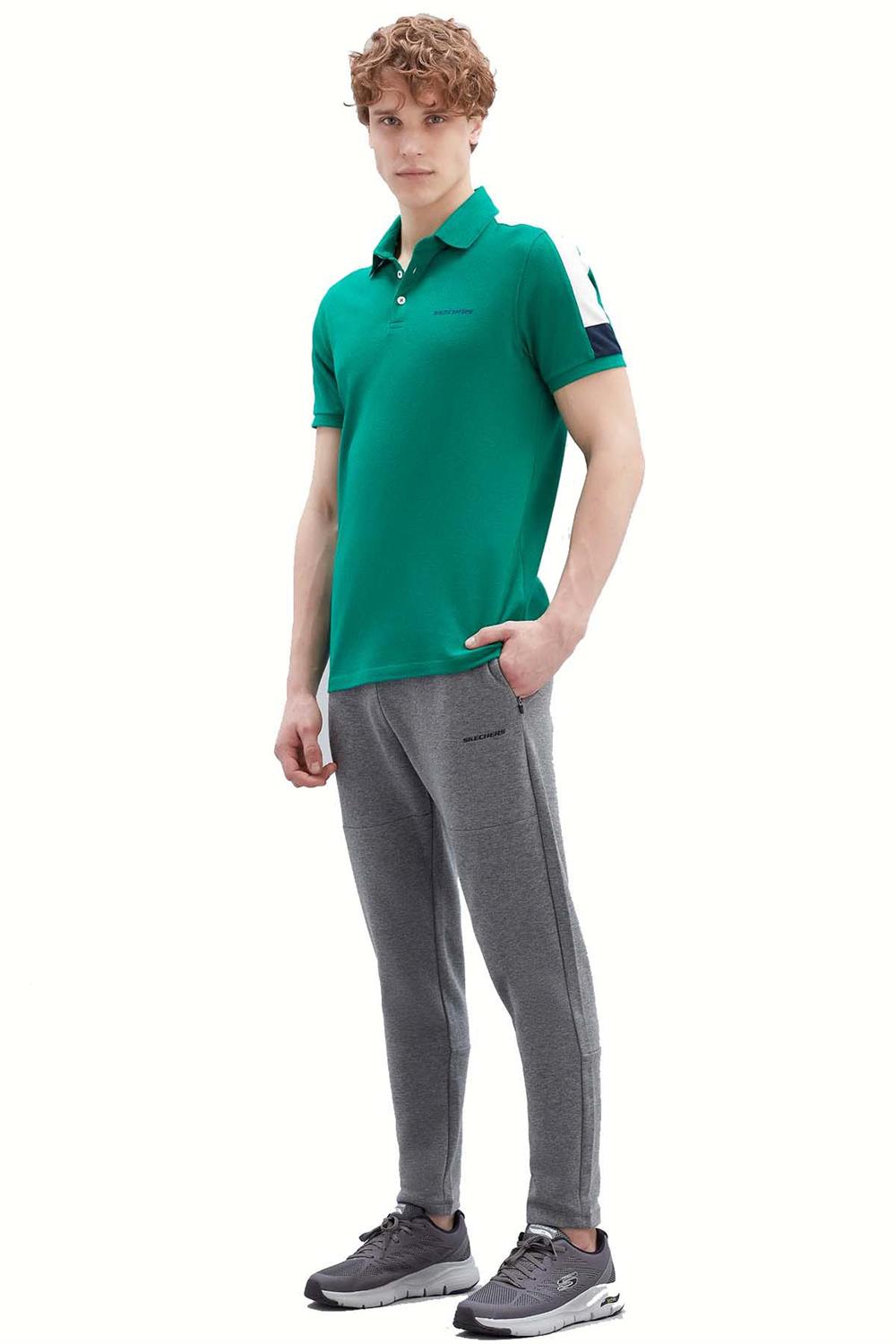 Skechers M Colorblock Polo Yaka Erkek Tişört S221047-300