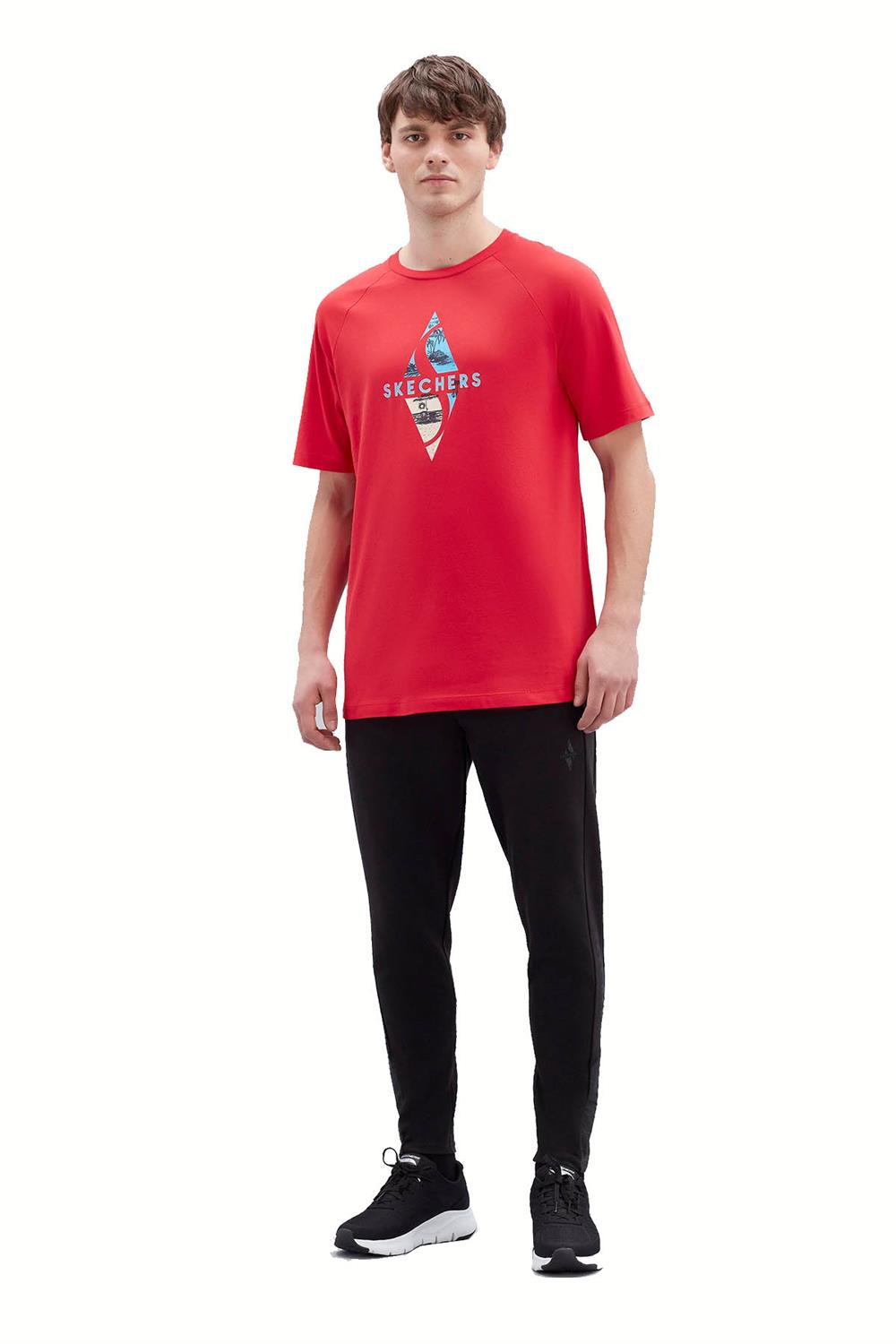 Skechers M Graphic Tee Diamond Logo Erkek Tişört S221133-600