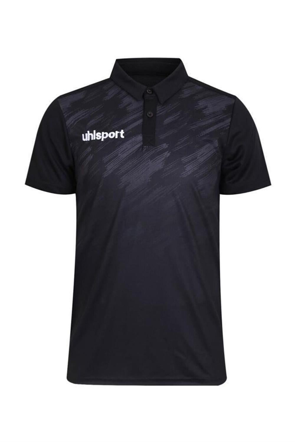 Uhlsport Brush Polo Yaka Erkek Tişört 2021007 SİYAH