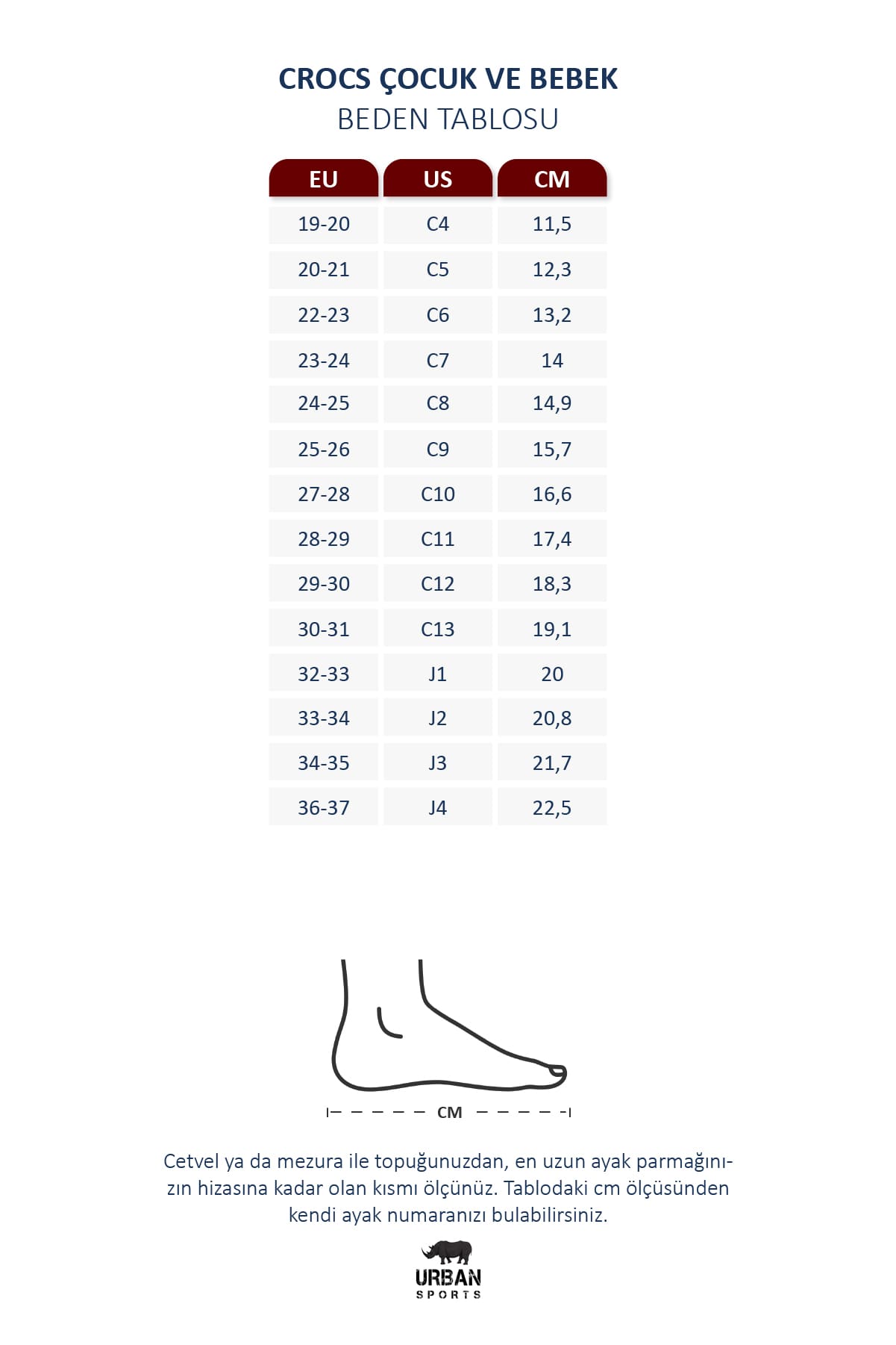 crocs çocuk terlik modelleri, crocs çocuk terlik beden tablosu