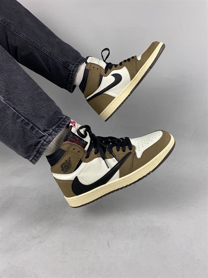 Elagance AJ1 X Travis Scott Suede Dark Mocha