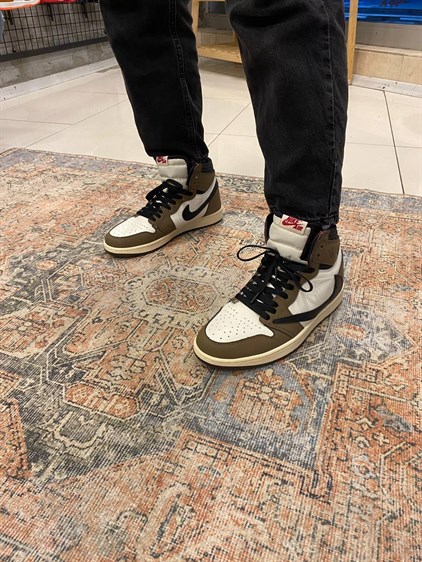 Elagance AJ1 X Travis Scott Suede Dark Mocha