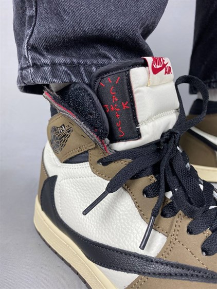 Elagance AJ1 X Travis Scott Suede Dark Mocha