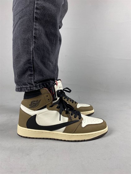 Elagance AJ1 X Travis Scott Suede Dark Mocha