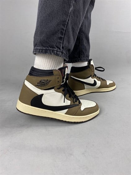 Elagance AJ1 X Travis Scott Suede Dark Mocha