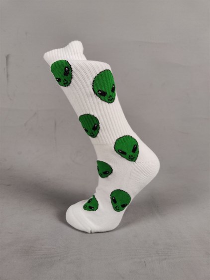 elaçrp3Elagance Beyaz From Space Nakışlı Çorap