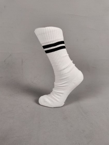 elaçrp7Elagance Halka Nakışlı Beyaz Çorap