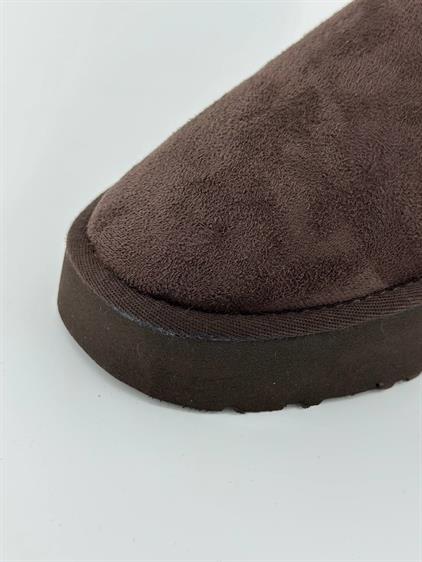 Elagance Acı Kahve Süet Kadın Bot İçi Tüylü