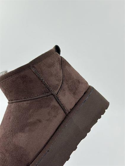 Elagance Acı Kahve Süet Kadın Bot İçi Tüylü