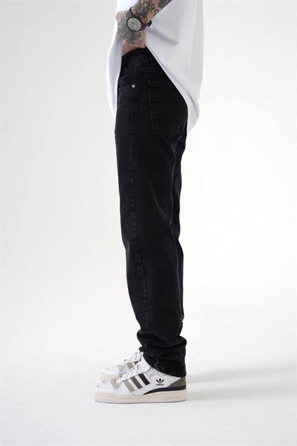 Elagance Tall Fit Efektli Siyah Jeans