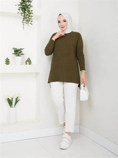 Fitilli Battal Boy Triko Tunik  Haki 2224-1