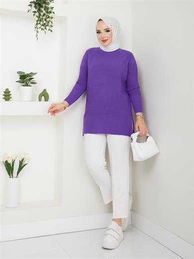 Fitilli Battal Boy Triko Tunik Lila  2224-1