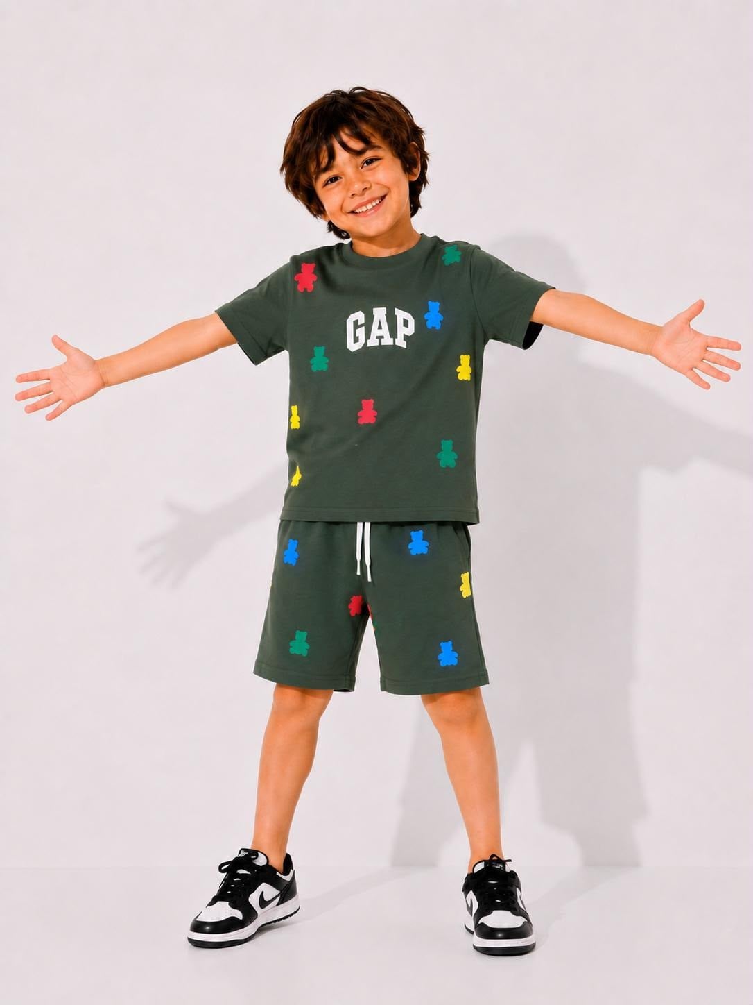 Erkek Çocuk 3-10 Yaş arası Gap lego yeşil Şortlu Yazlık Takım
