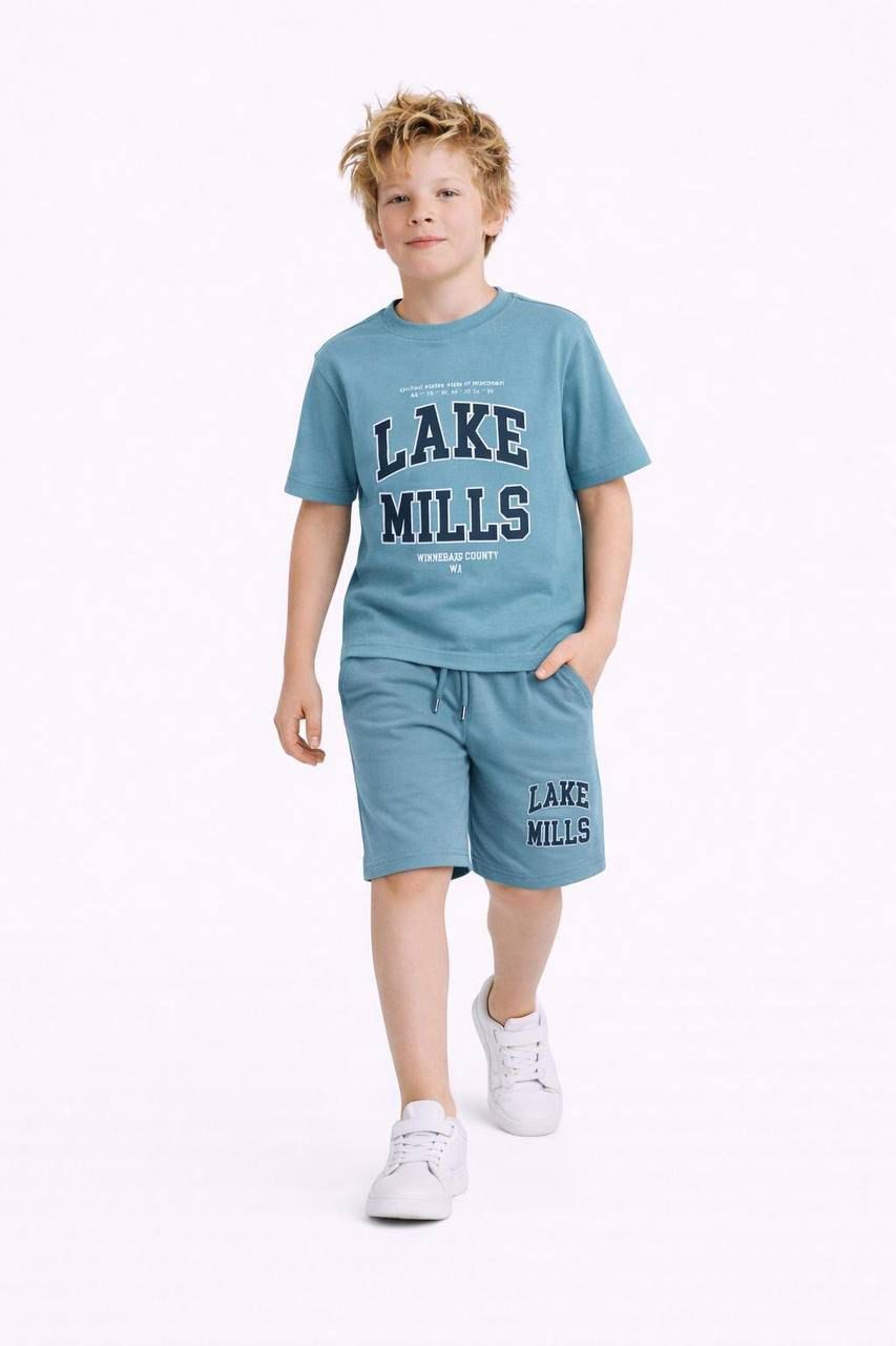 Erkek Çocuk LAKE MILLS MAVİ 5-14 yaş arası Takım