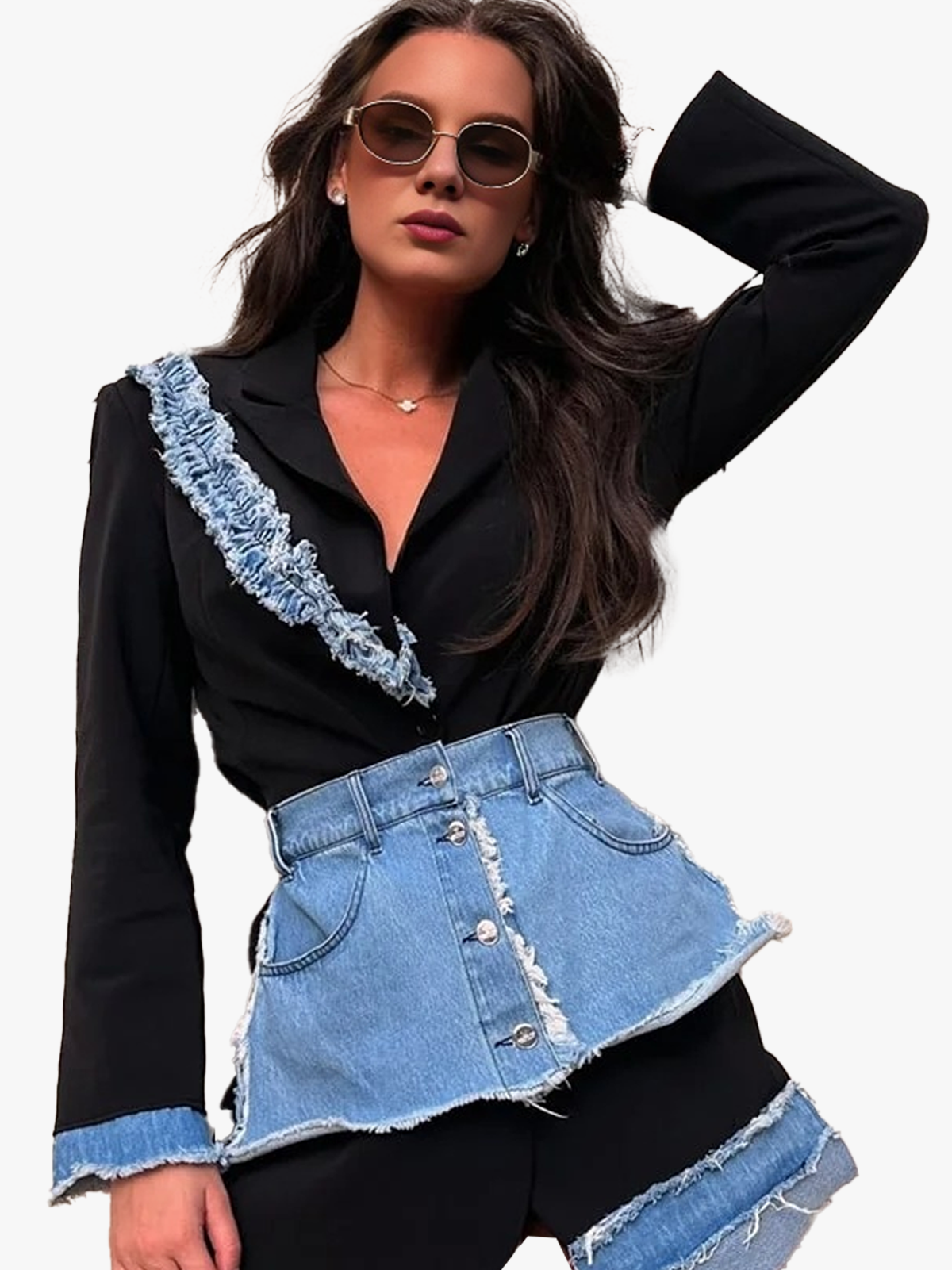 Eleganz Siyah - Mavi Ceket 