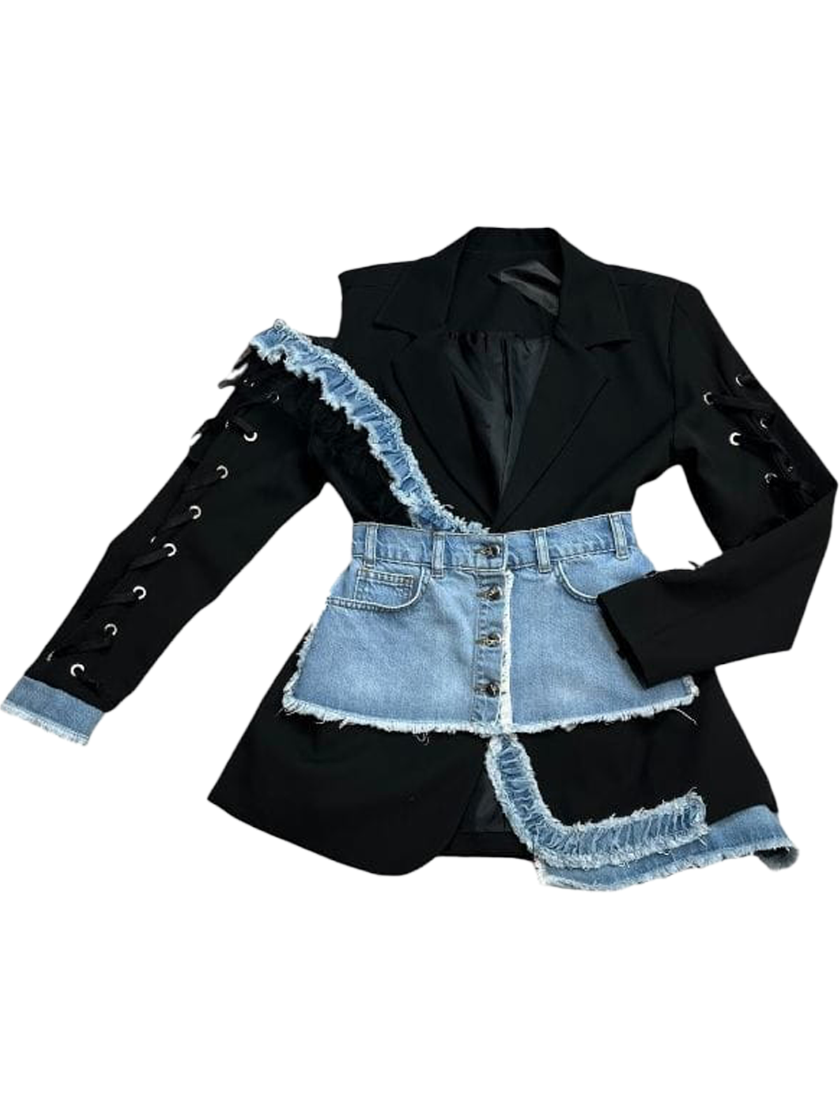 Eleganz Siyah - Mavi Ceket 