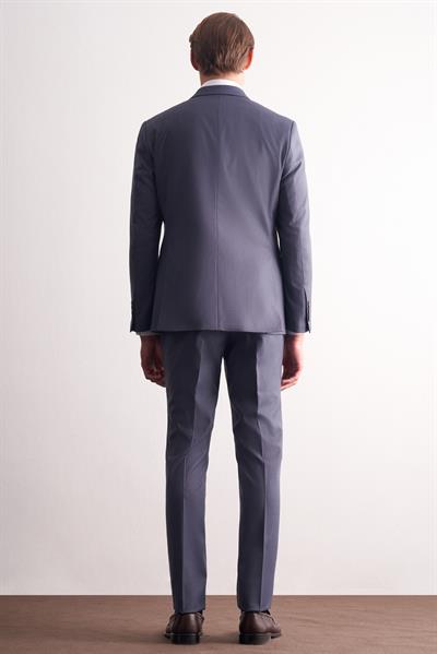 Lacivert Kırlangıç Yaka Esnek Bel 6 Drop Slim Fit Tam Astar Takım Elbise 1001255168