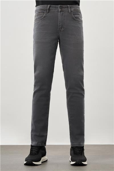 Açık Füme Düz Gabardin Pamuklu 5 Cep Slim Fit Casual Denim Pantolon 1023245158