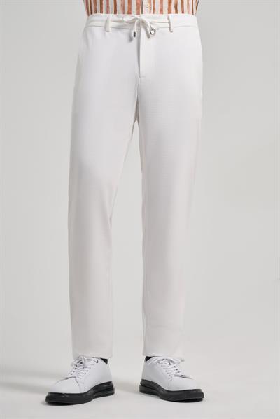 Açık Krem Esnek Yandan Cepli Classic Slim Fit Jogger Pantolon 1003240169