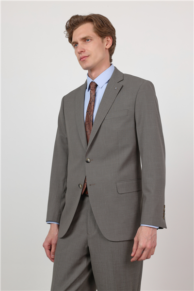 Yeşil Mono Yaka 4 Drop Comfort Fit Tam Astar Esnek Takım Elbise 1001260168