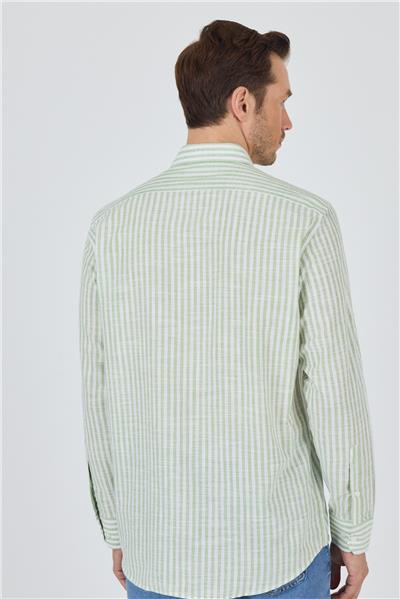 Kısalabilir kol Cepsiz Pamuk Casual Comfort Fit Gömlek 1004250128