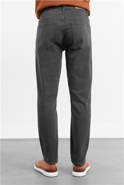 Füme 5 Cep Düz Paça Gabardin Slim Fit Pamuklu Pantolon 1003260318