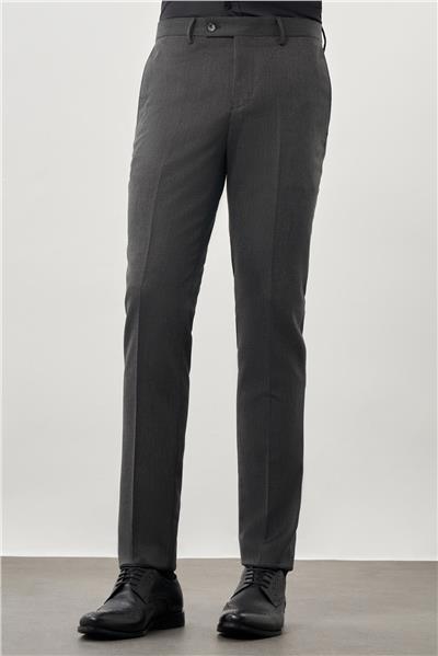 Koyu Füme Esnek Yandan Cepli Slim Fit Classic Pantolon 1003245209