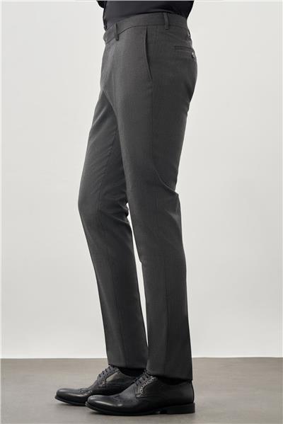 Koyu Füme Esnek Yandan Cepli Slim Fit Classic Pantolon 1003245209
