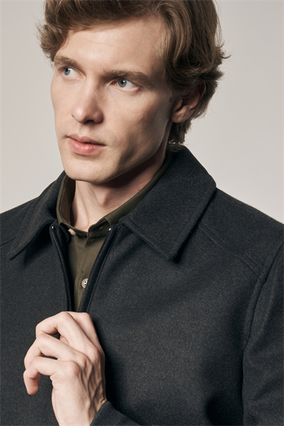 Antrasit Gömlek Yaka Casual Slim Fit Esnek Mont 1007255122