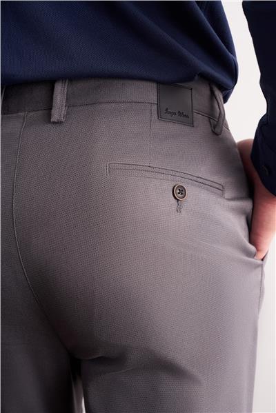 Antrasit Yan Cep Düz Paça Pamuklu Comfort Fit Chino Casual Pantolon 1003255166