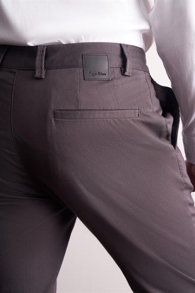 Antrasit Yan Cep Düz Paça Pamuklu Slim Fit Chino Casual Pantolon 1003255165