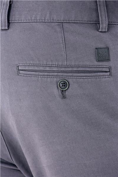 Koyu Antrasit Pamuklu Yandan Cepli Casual Slim Fit Chino Pantolon 1003235117