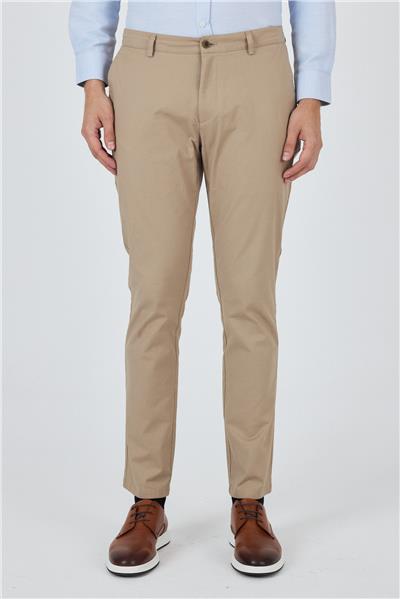 Armürlü Yan Cep Düz Paça Slim Fit Pamuklu Casual Chino Pantolon 1003250120