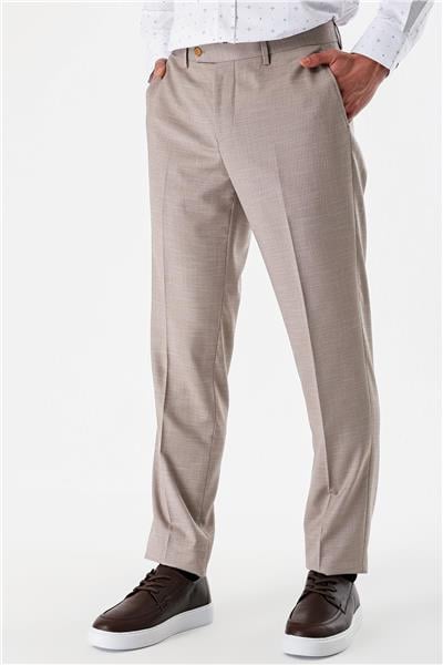 Bej Esnek Yandan Cepli Comfort Fit Classic Pantolon 1003240154